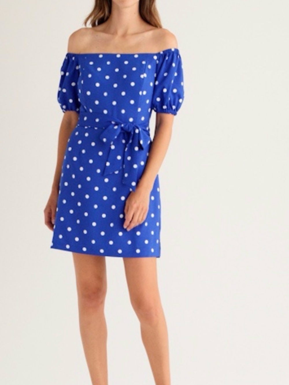 Lilly Pulitzer Jada Off The Shoulder Polka Dot Romper Size 6